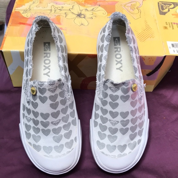 roxy canvas slip on shoes